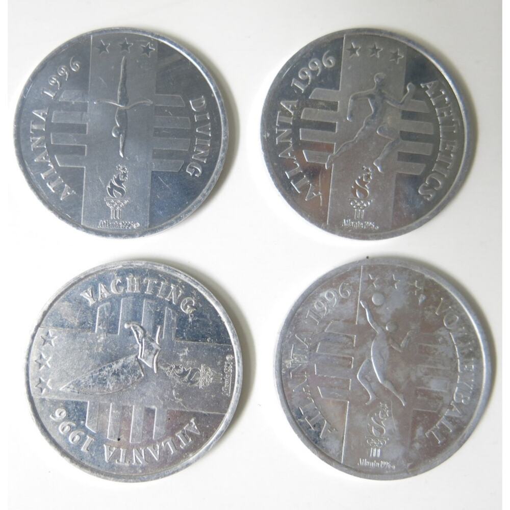 Olympics Coins 1996 Atlanta Diving Yachting Volleyball Athletics Silver Team USA